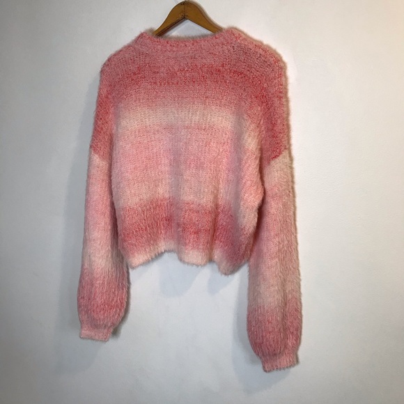 NEW Wild Fable Dip Dye Eyelash Sweater Pink Medium - Picture 3 of 6